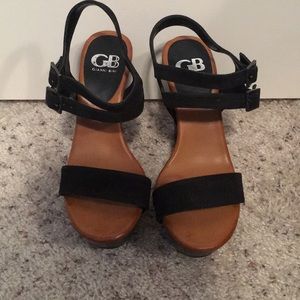 Black platform heels